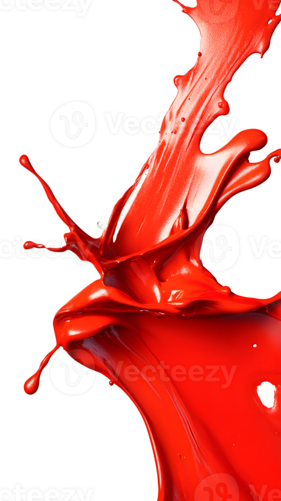 Red Liquid Abstract Splash png