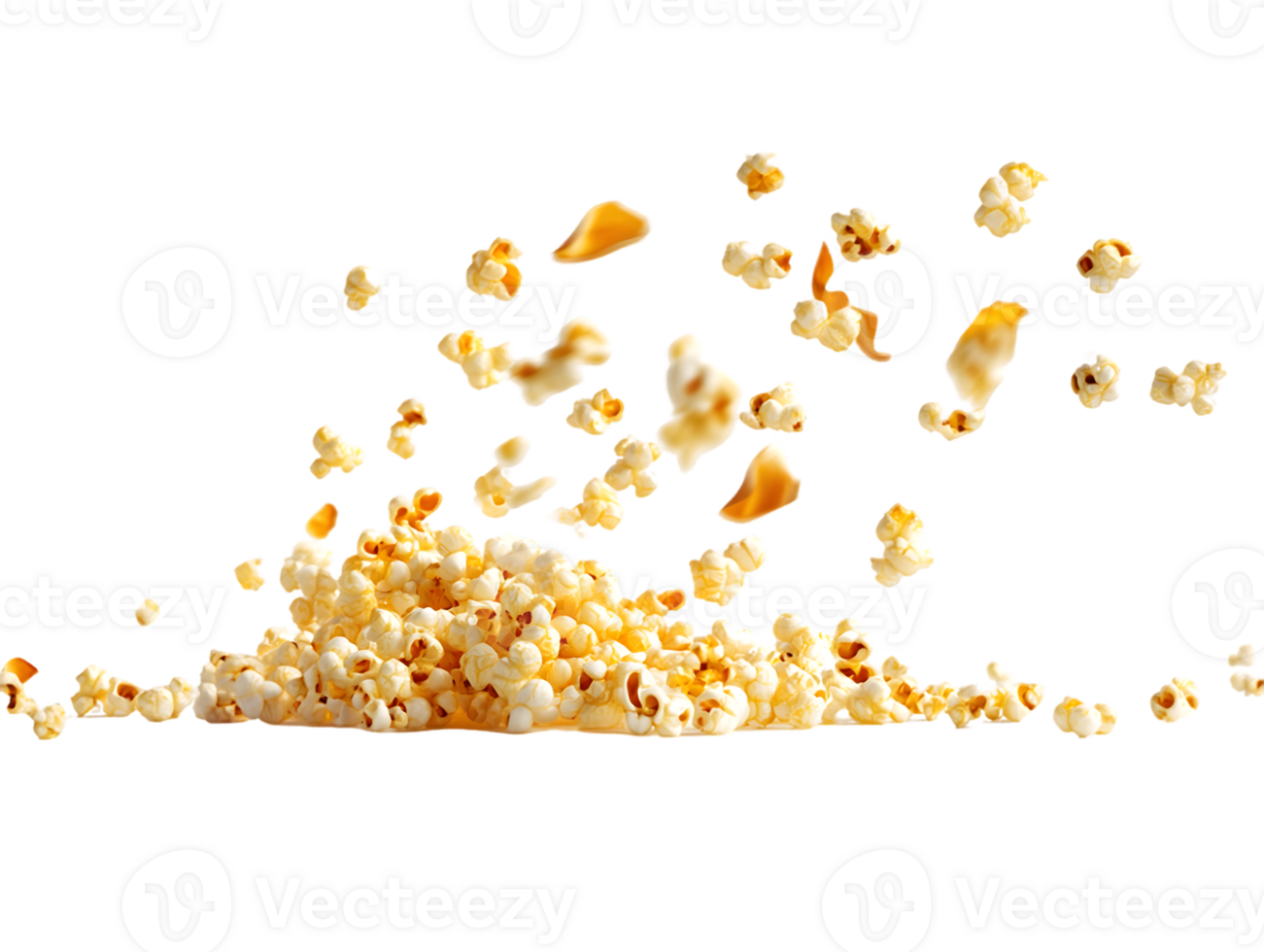 Photograph of Popcorn Kernels in Motion png