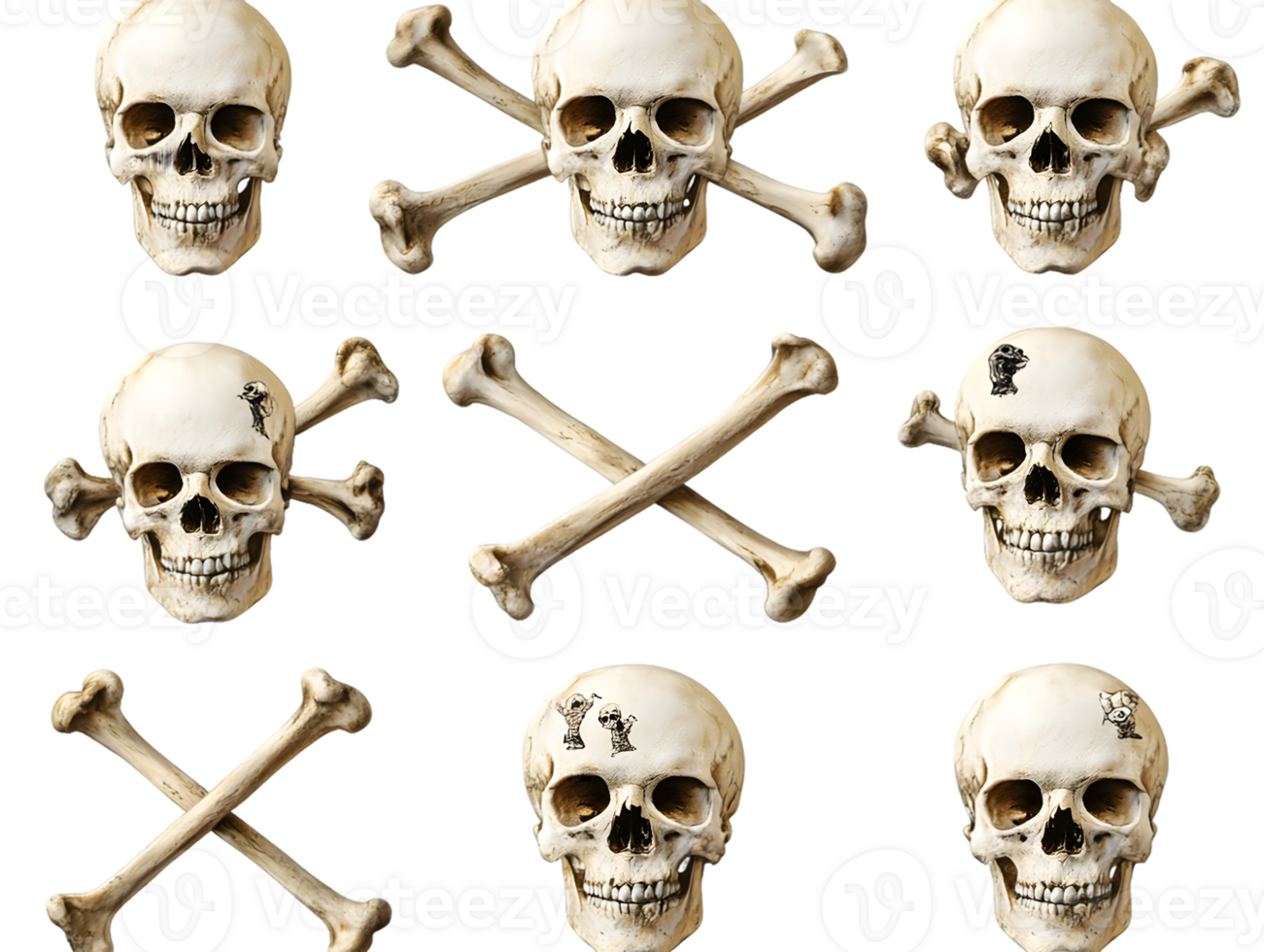 Nine Skulls And Crossbones Arrangement 54950989 PNG Nine Skulls And Crossbones Arrangement Png