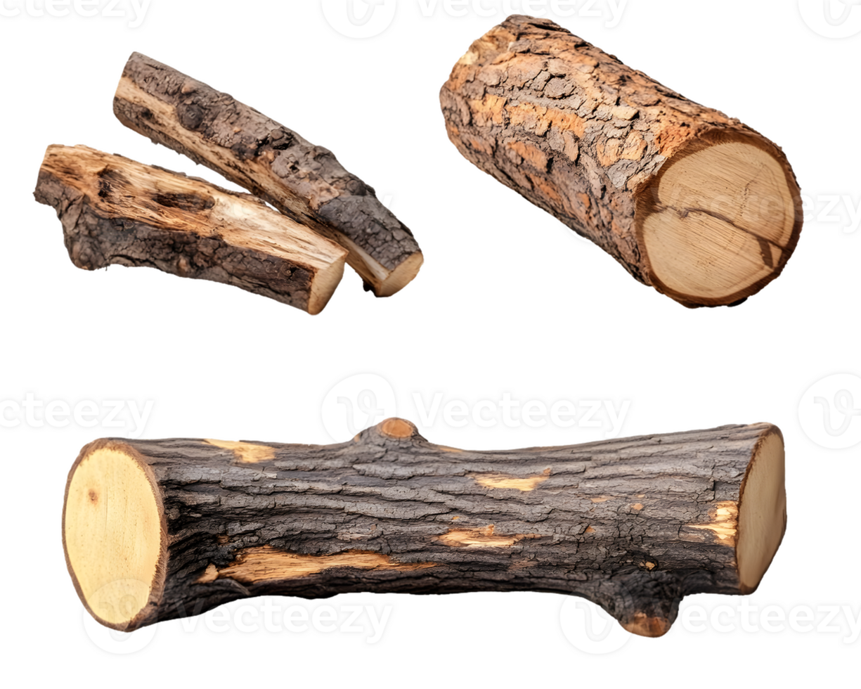 Three Pieces of Firewood Variations in Size and Shape png