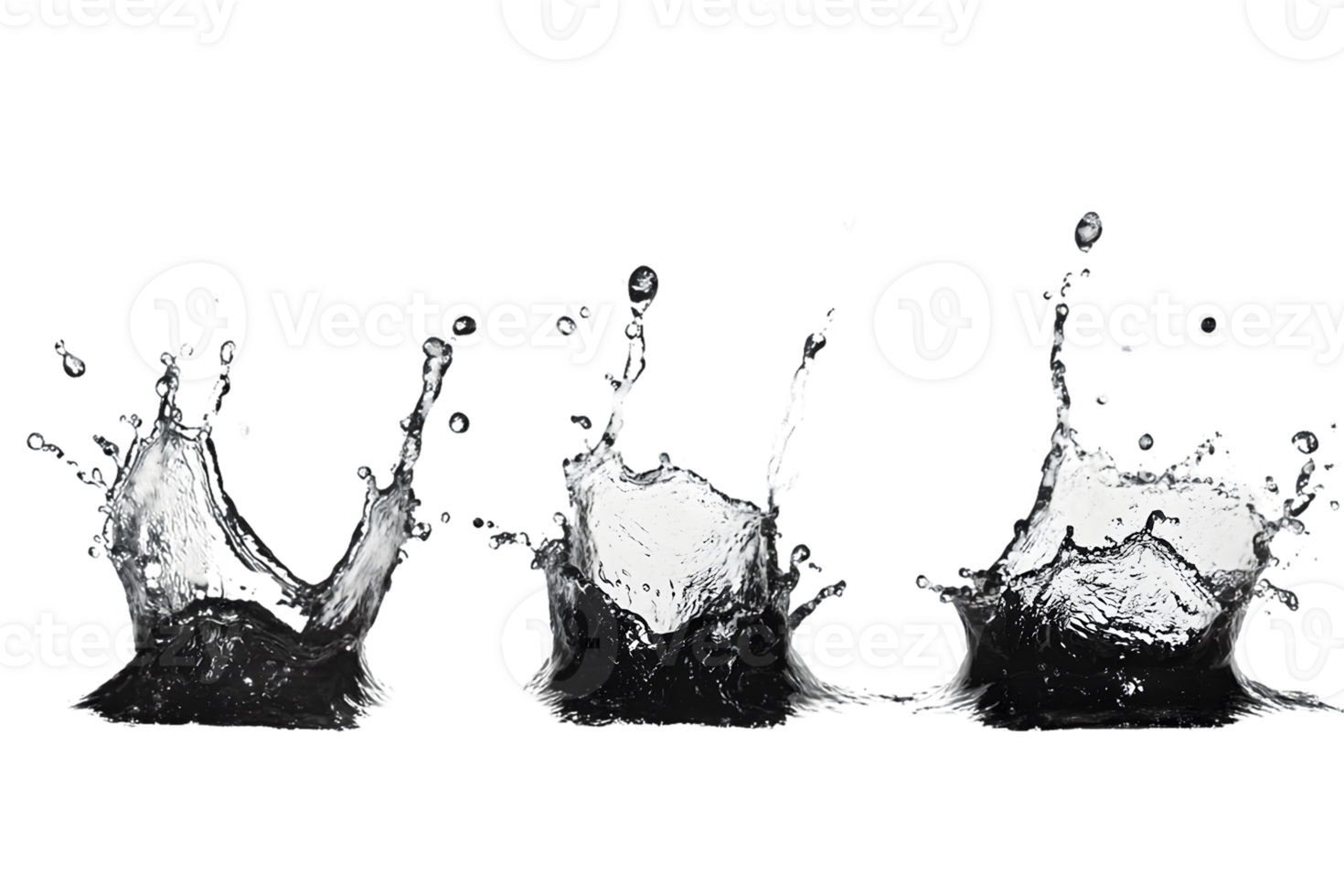 3 Water Splashes png