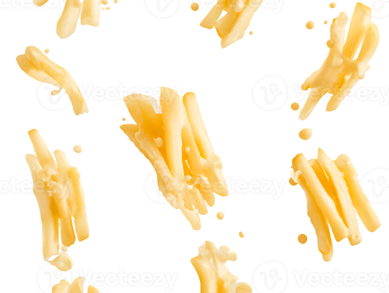 Falling French Fries with Sauce png