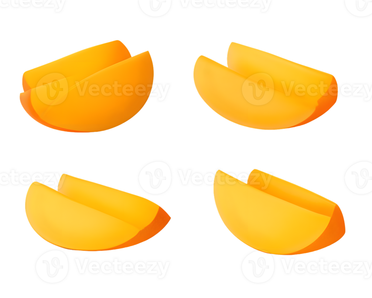 Collection of vibrant yellow taco-shaped dishes arranged in playful orientations showcasing their unique design for modern dining and food presentation png