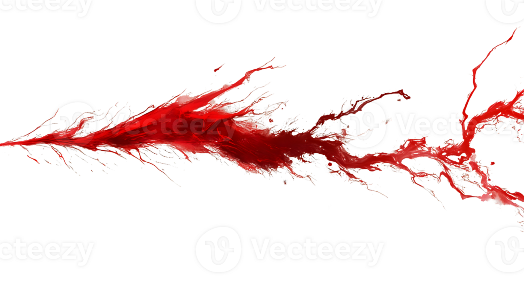 Dynamic red paint splashes creating a sense of movement and energy against a striking black background highlighting vibrant colors and artistic expression png