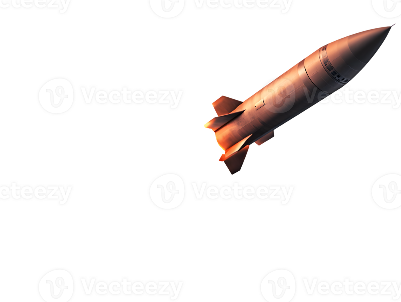 Rocket ascending into the sky with flames and smoke illuminating the path of technological exploration and the dream of reaching new horizons png