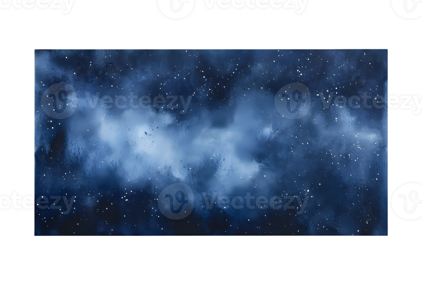 Mesmerizing celestial scene featuring a deep blue night sky illuminated by scattered twinkling stars surrounded by soft wispy clouds creating a tranquil cosmic atmosphere. png
