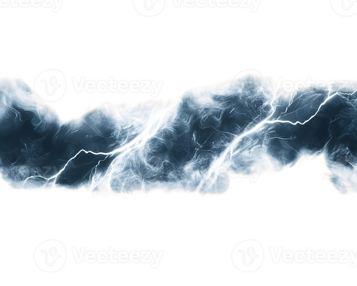 Abstract representation of a stormy sky filled with swirling clouds and dynamic flashes of lightning creating an energetic atmosphere of chaos and power png