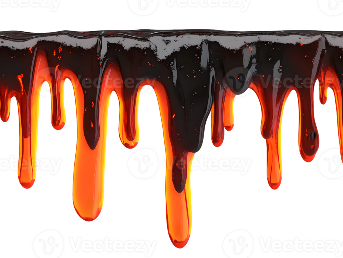Abstract Liquid Lava Dripping Seamless Pattern png