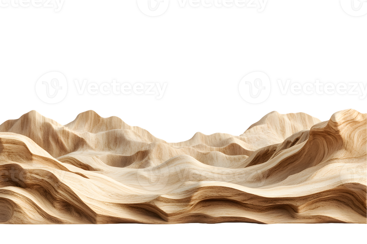 Abstract Sand Dune Landscape with Smooth Undulating Forms and Warm Beige Tones png