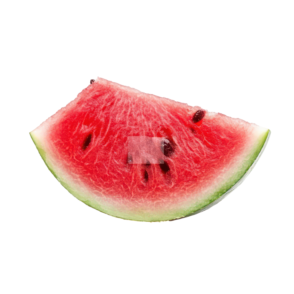 Bitten slice of fresh watermelon isolated on a transparent background perfect for summer desserts and refreshing snacks, slice watermelon isolated on transparent background png