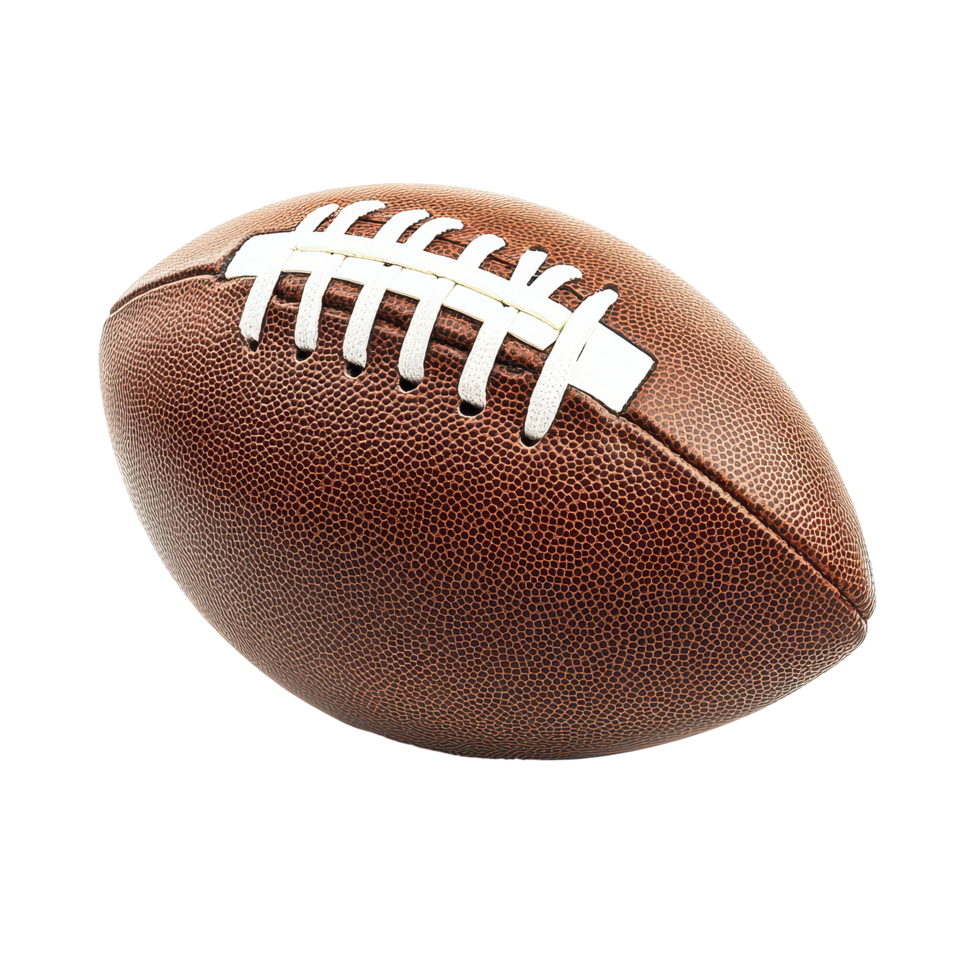 American football ball isolated on a transparent background, ready for play during training or a game, american football ball isolated onisolated on transparent background png