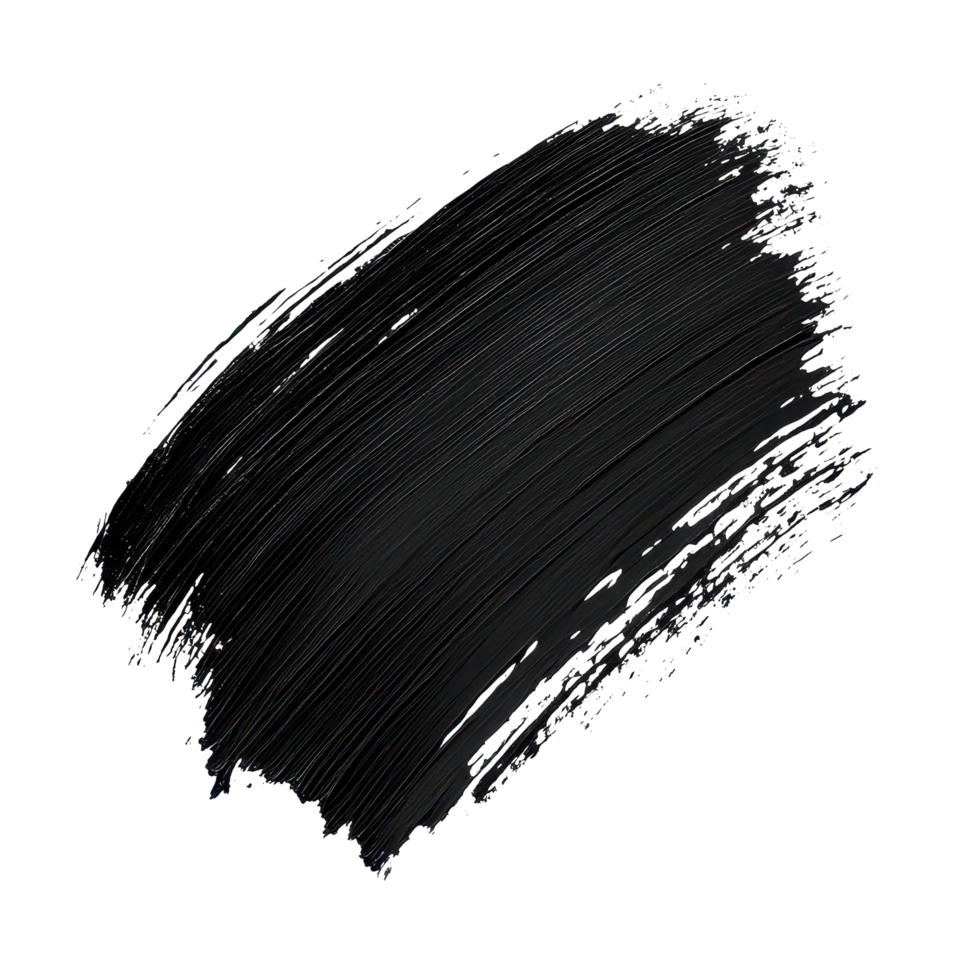 Black brush stroke isolated on a transparent background for artistic expressions and design concepts, Black brush stroke isolated on transparent background png