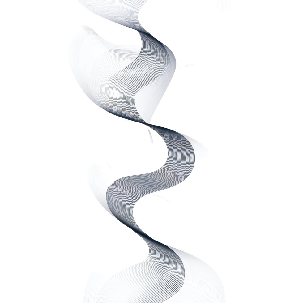 astratto fluente curve creare dinamico modelli su un' pulito trasparente sfondo con intricato linea opera e morbido ombre, astratto fluente curva Linee trasparente sfondo png