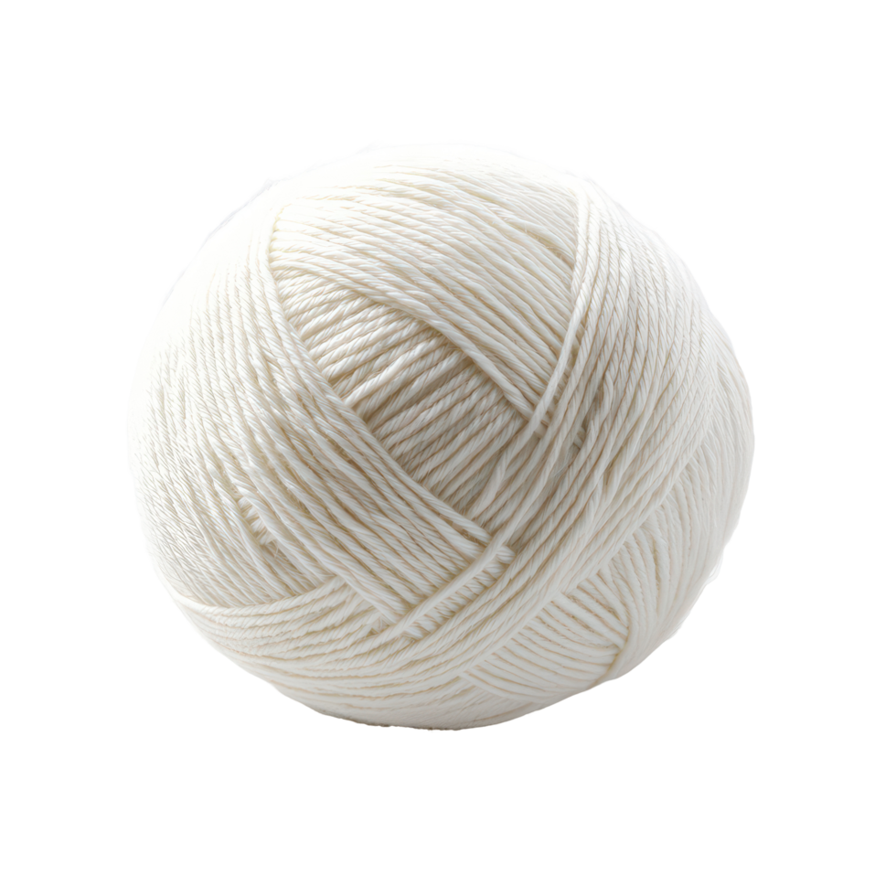 A ball of yarn on a clean background, ready for crafting and DIY projects, A ball yarn on a transparent background png