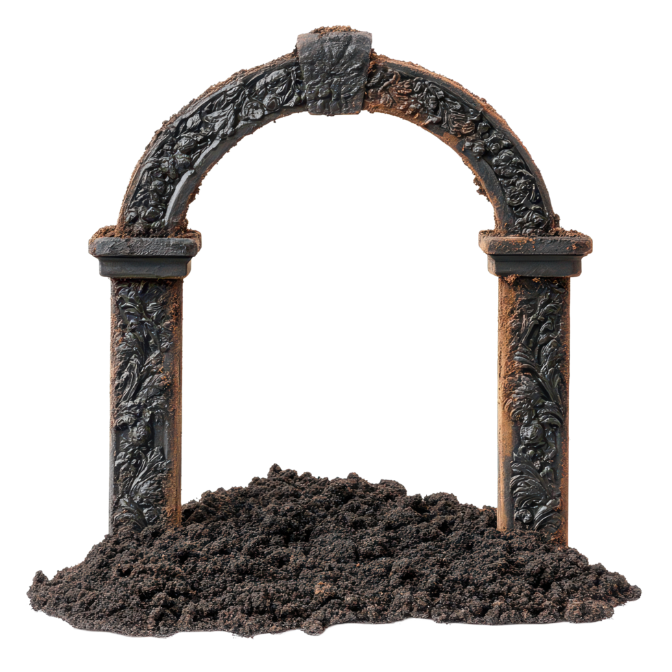 Beautiful soil gateon isolated against a clean transparent background showcasing unique design and texture, Beautiful soil gateon aisolated on transparent background png