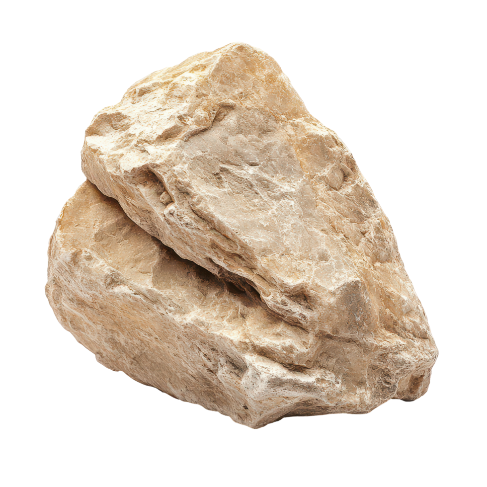 Natural beige rocks isolated on a bright transparent background highlighting their unique textures and shapes, beige rocks isolated on transparent background png