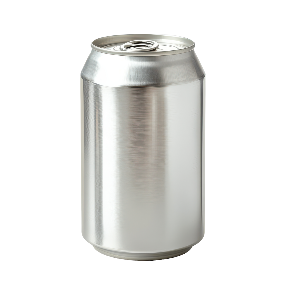 Aluminum beverage can isolated on a clean transparent background for product display and packaging analysis, Aluminum Beverage Can isolated on transparent background png