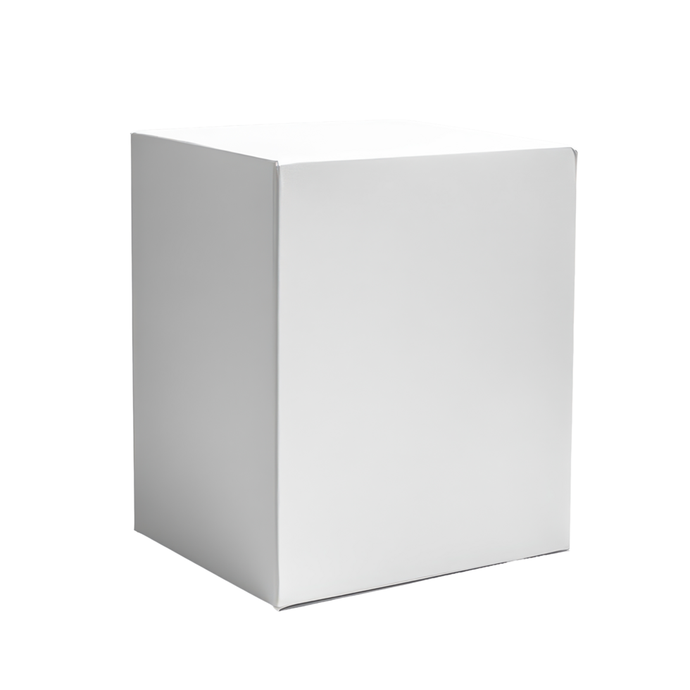 A simple box placed on a clean transparent background showcasing minimalist design elements, a box, transparent background. png