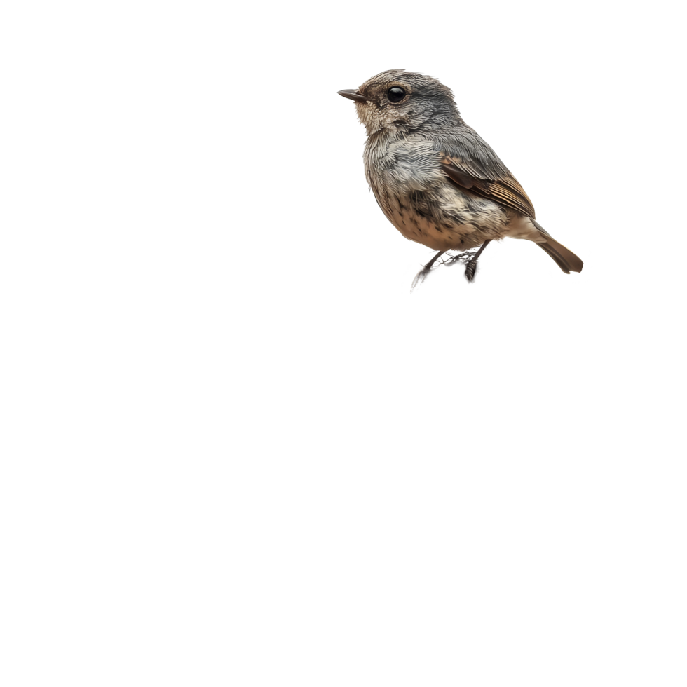 A bird stands guard in its nest atop an old tree branch against a clear transparent backdrop, A bird in a nest on an old tree branch on a transparent background png