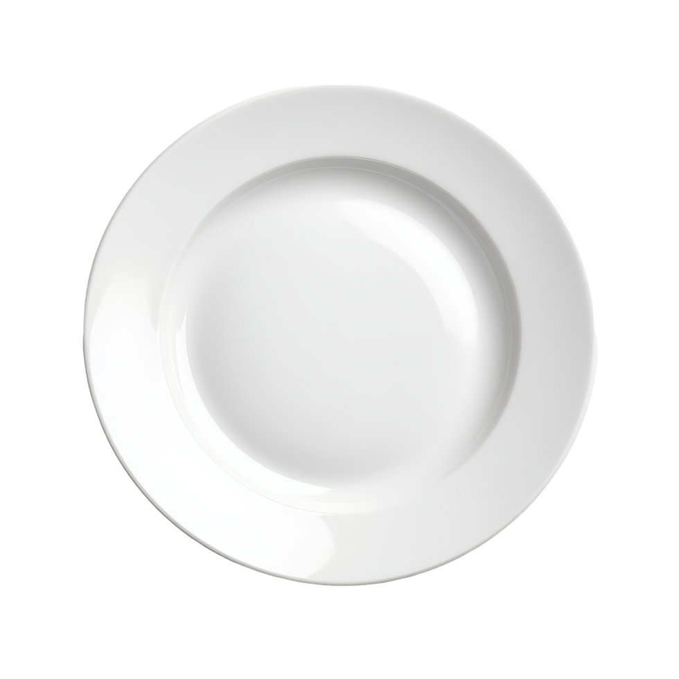 Elegant transparent ceramic plate isolated on a transparent background for minimalist table setting or dining presentation, transparent ceramic plate on transparent background png