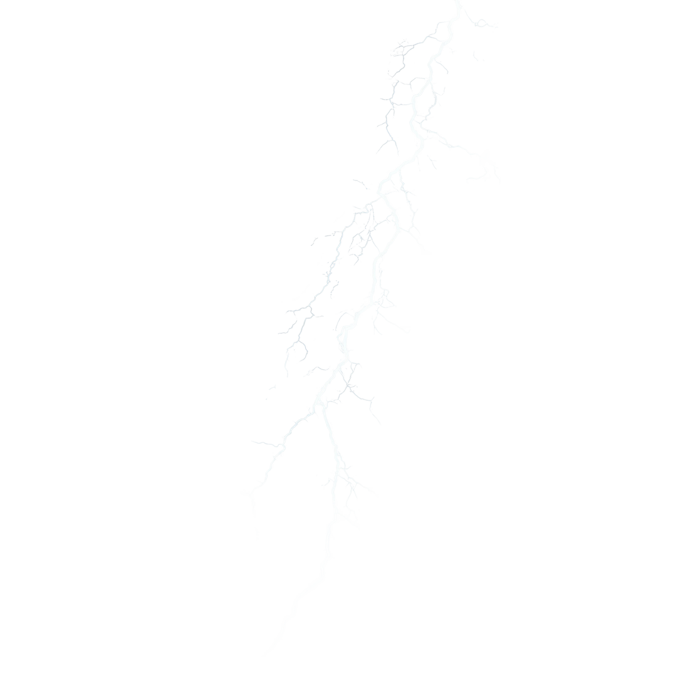 Realistic highresolution lightning bolt striking through dark storm clouds in the sky during a thunderstorm, HighResolution Lightning Bolt Overlay Realistic Thunderstorm Element on transparent background png