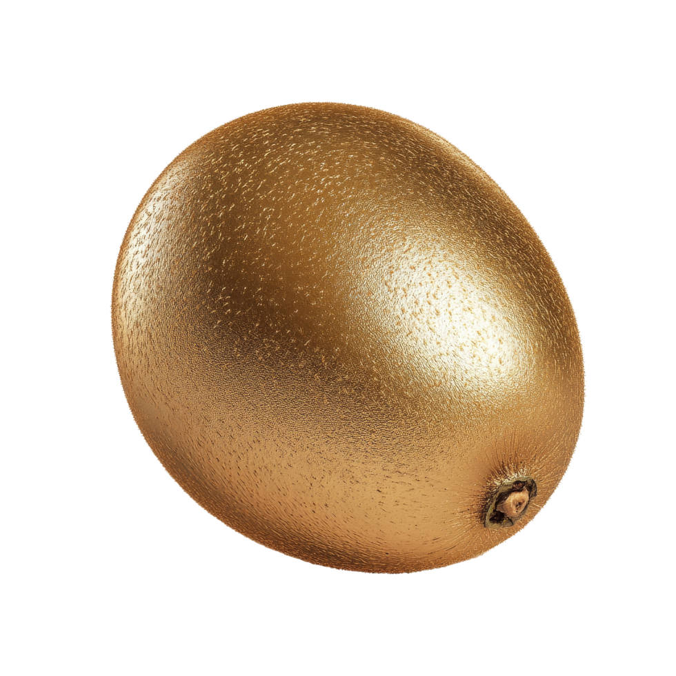 Golden kiwi fruit mockup on a clean transparent background highlighting its unique color and texture, gold kiwi fruit mockup isolated on transparent background png