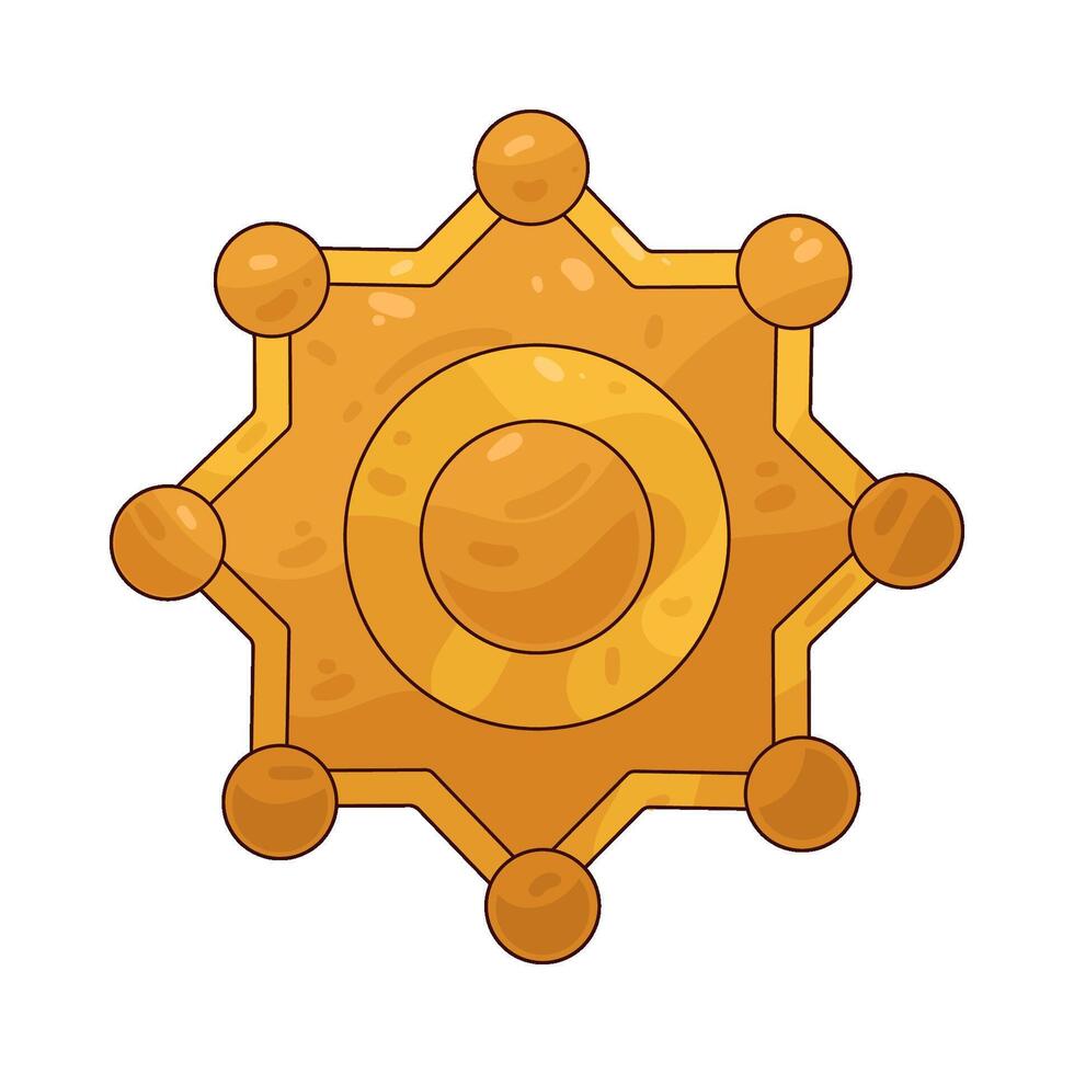 sheriff badge illustration vector