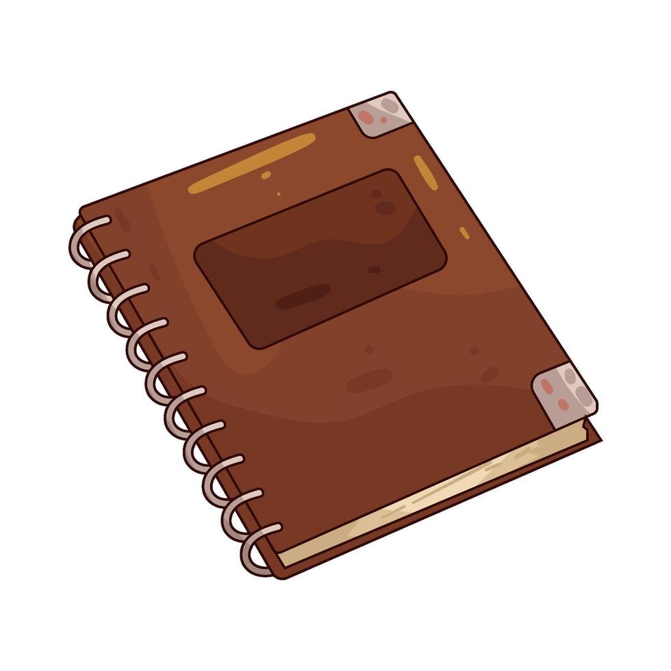 Illustration of brown sketchbook vector