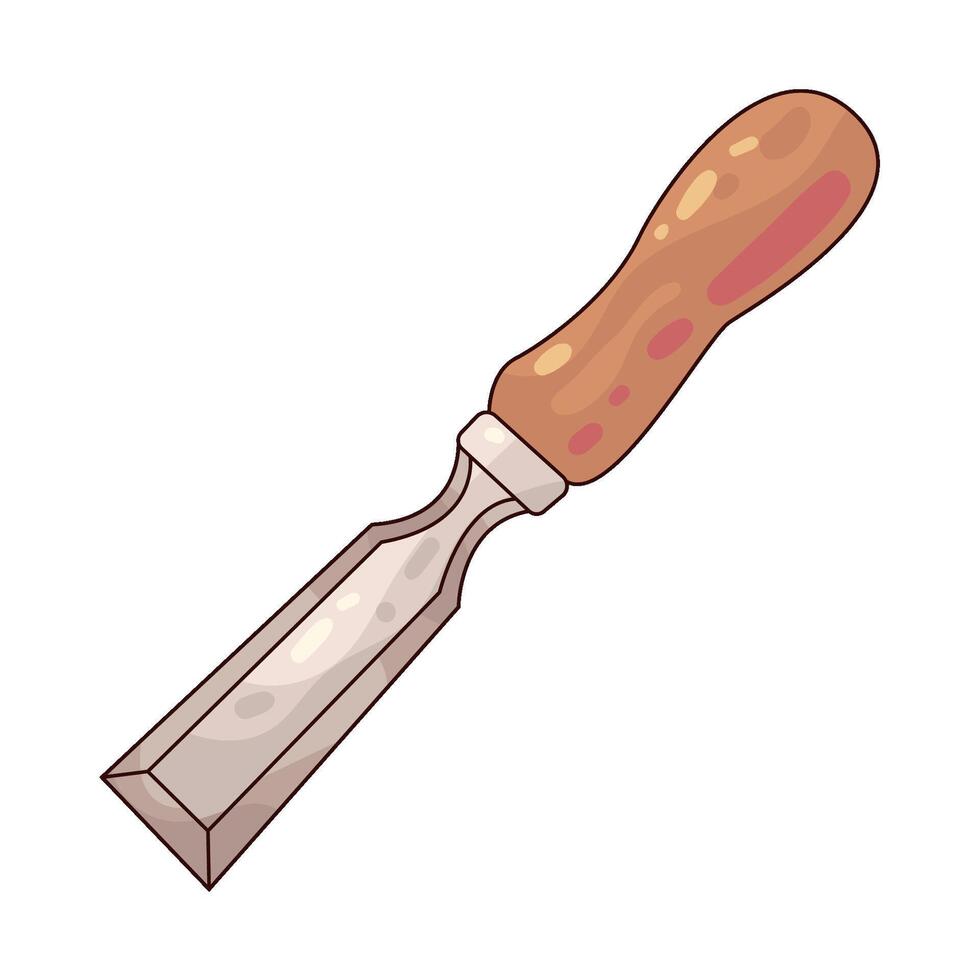 Illustration of wooden chisel vector