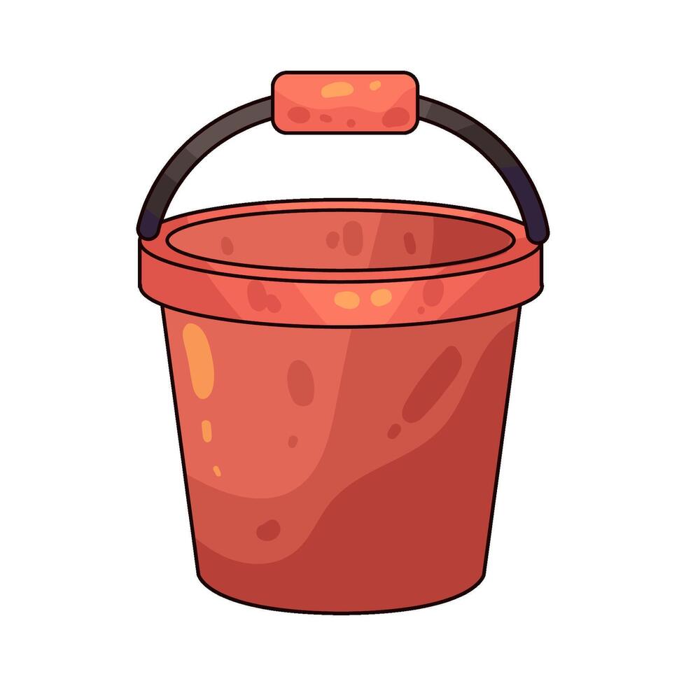 red Bucket illustration vector