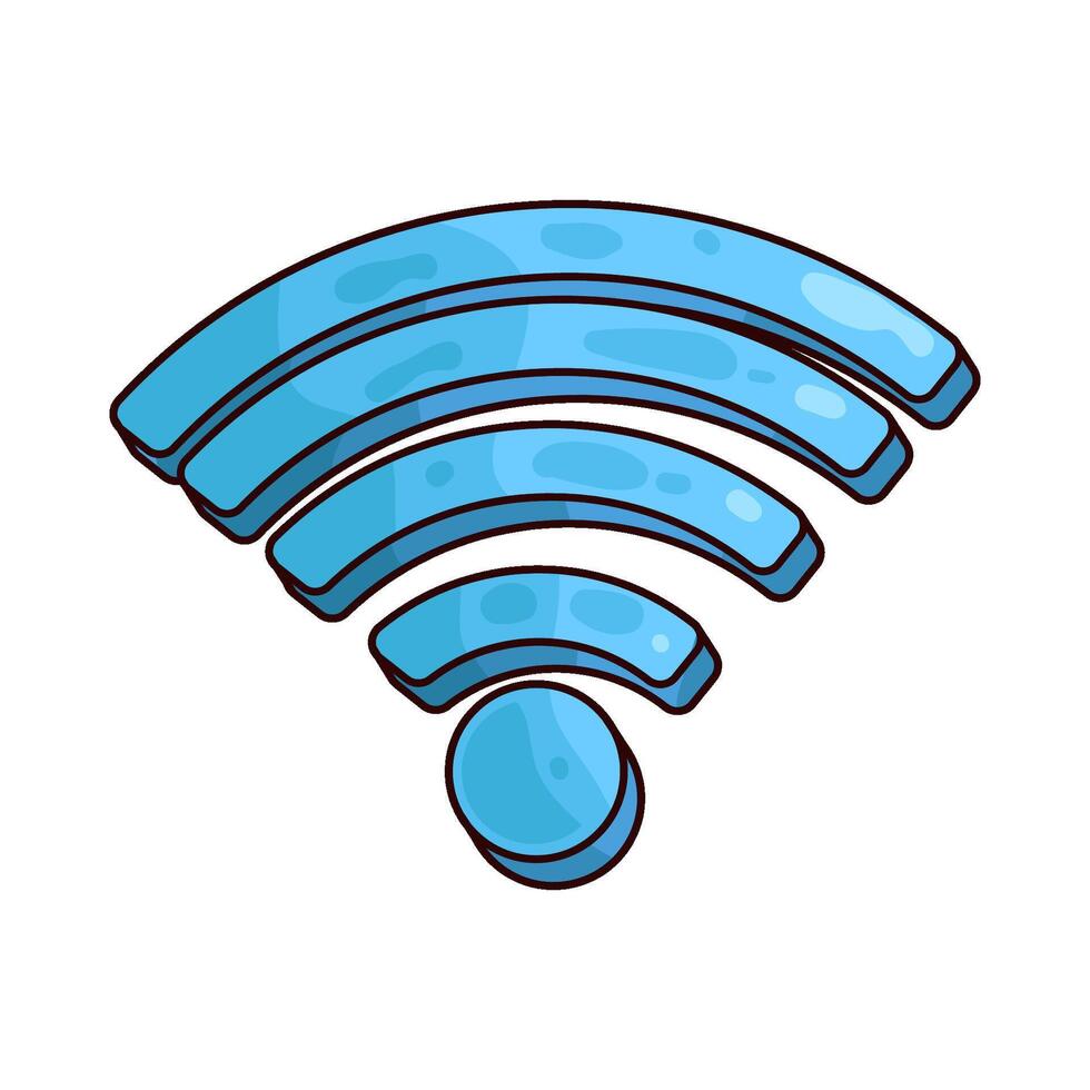 Illustration of wifi signal vector