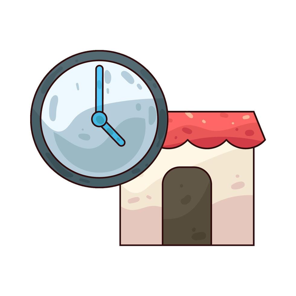Illustration of Store Hours vector
