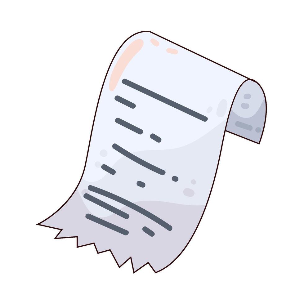 Illustration of Receipt vector