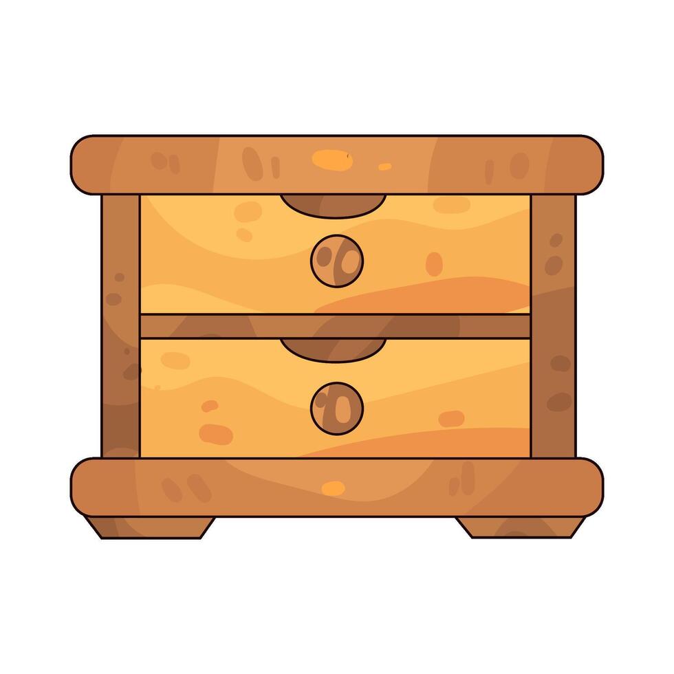 Illustration of wooden Drawer vector