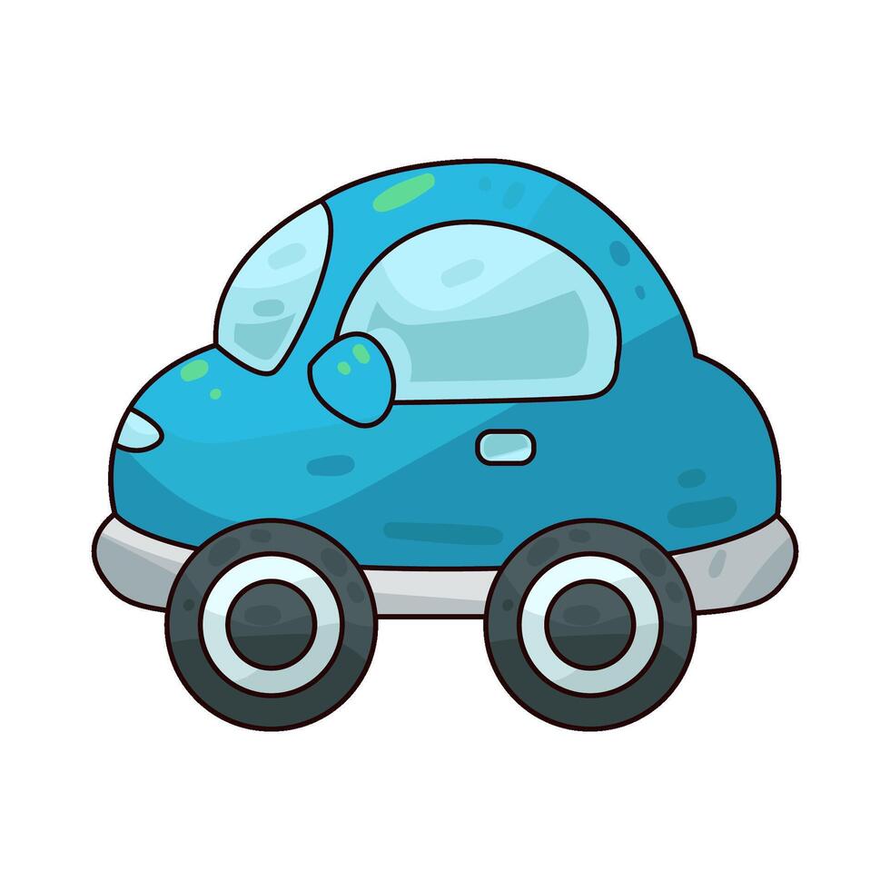 Illustration of blue Toy Car vector
