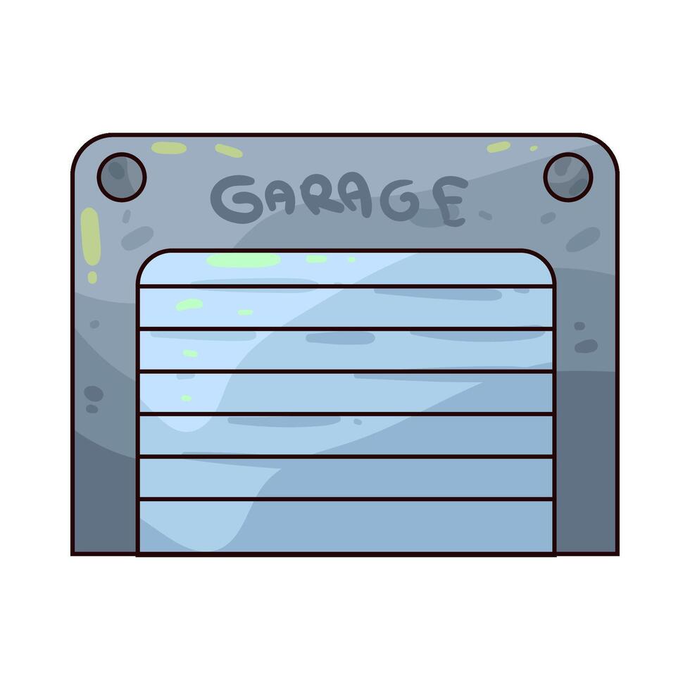 Illustration of Toy Garage vector