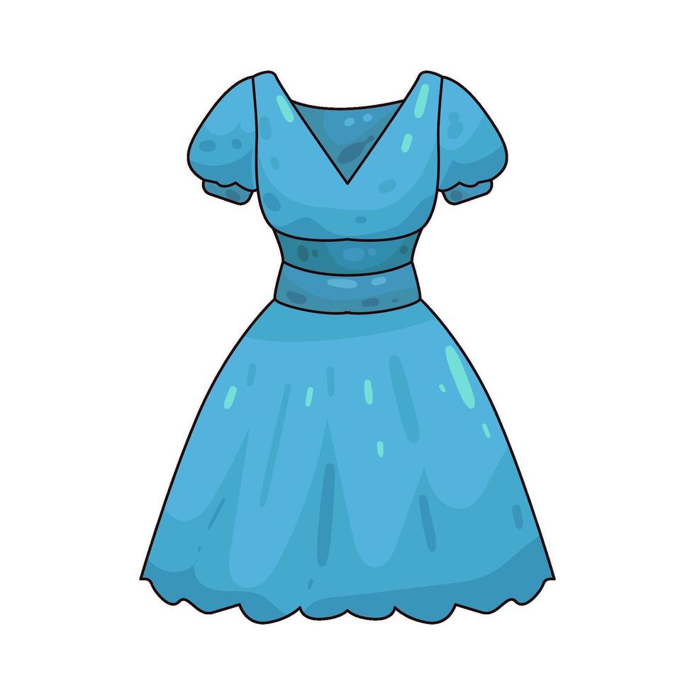 Illustration of blue Dress vector