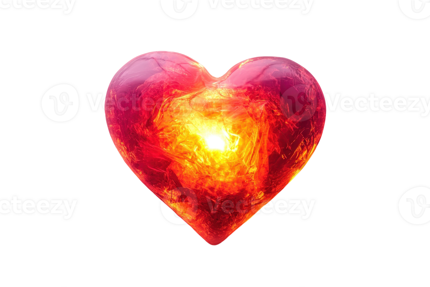 A vibrant heart shape radiating warm light, symbolizing love and emotion. png