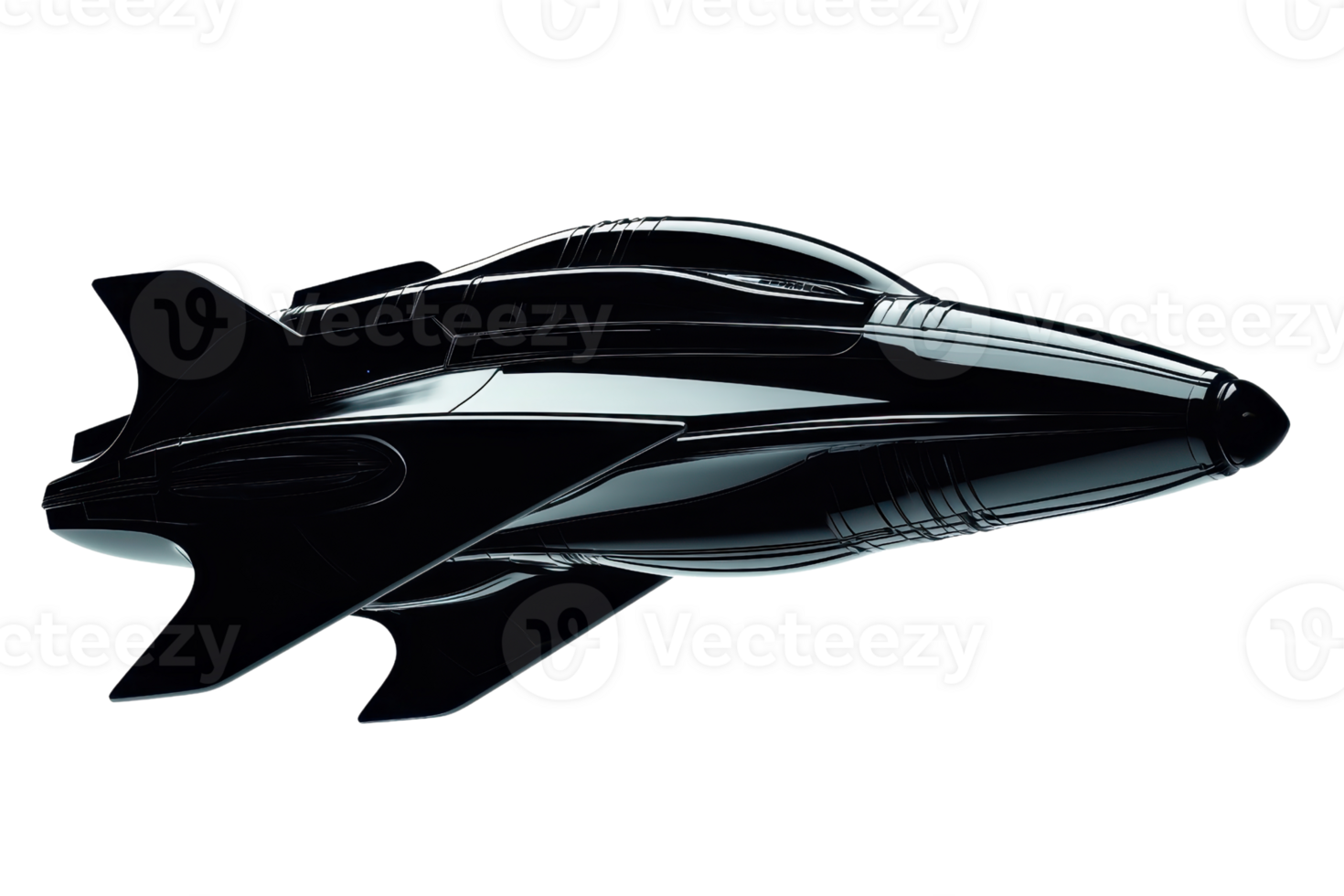 A sleek, futuristic spacecraft with sharp lines and a streamlined design, showcasing advanced engineering and aerodynamics. png