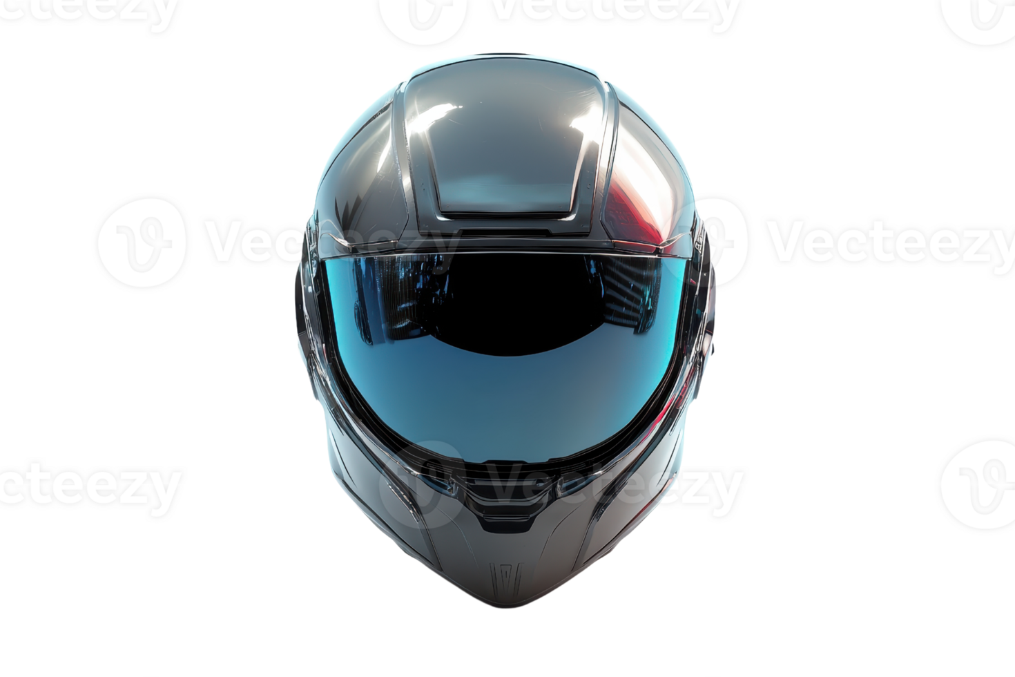 A sleek, modern racing helmet featuring a reflective visor and aerodynamic design. png