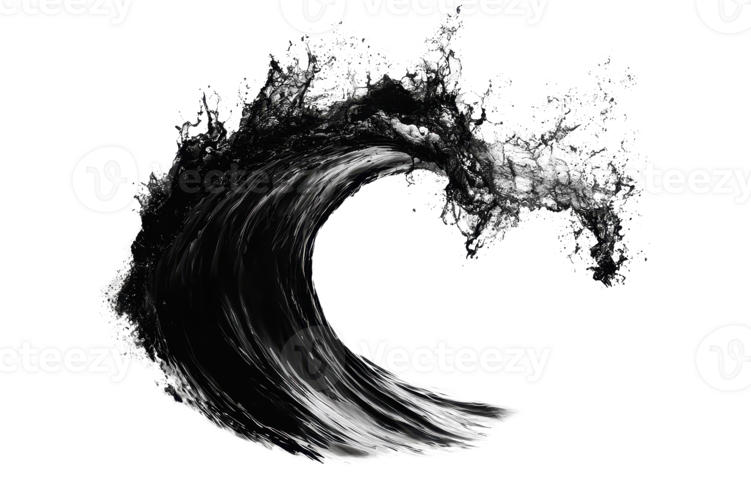A powerful wave captures dynamic movement and energy, showcasing the beauty of water in motion. png