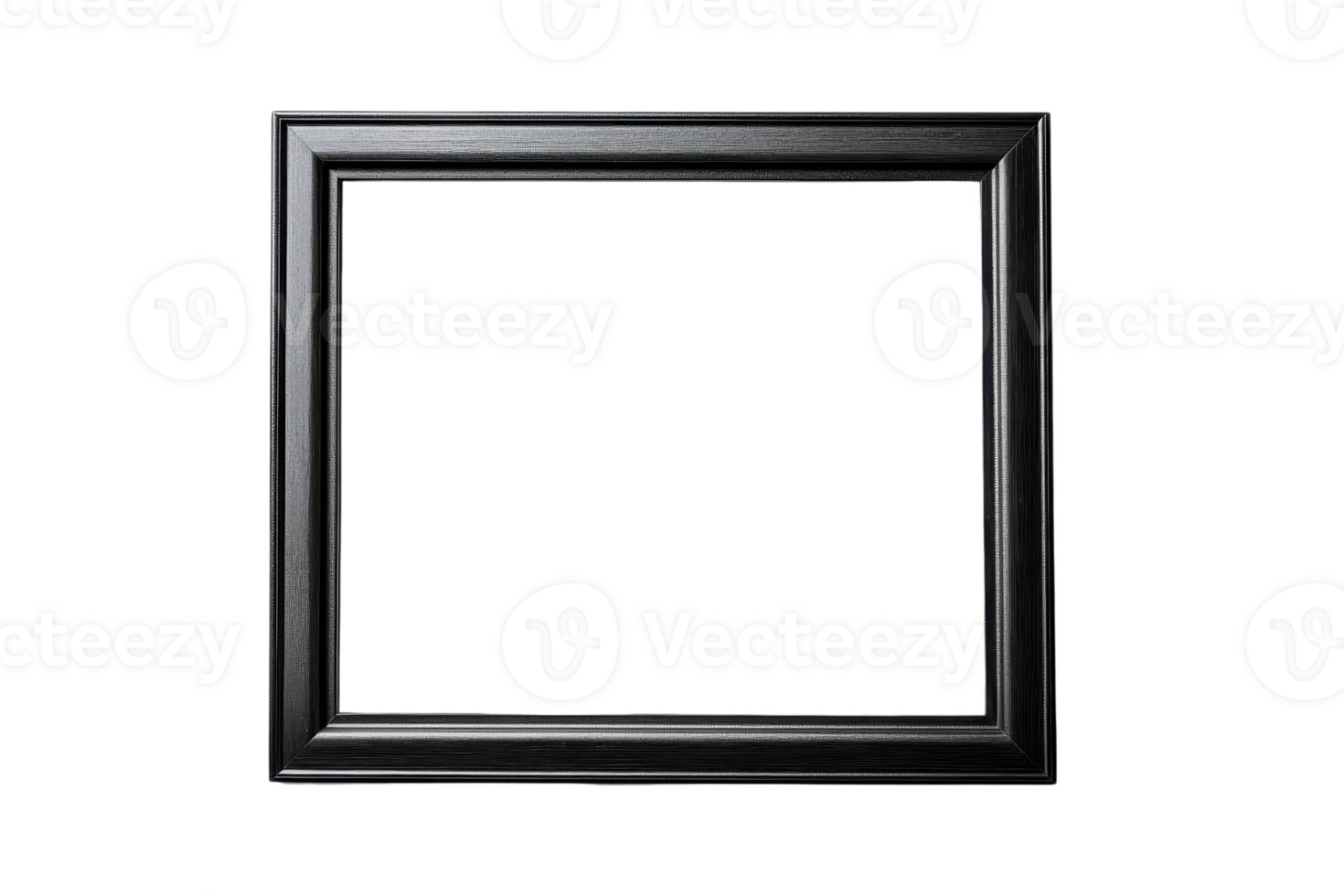 A sleek black picture frame with a classic design, perfect for displaying artwork or photographs. png