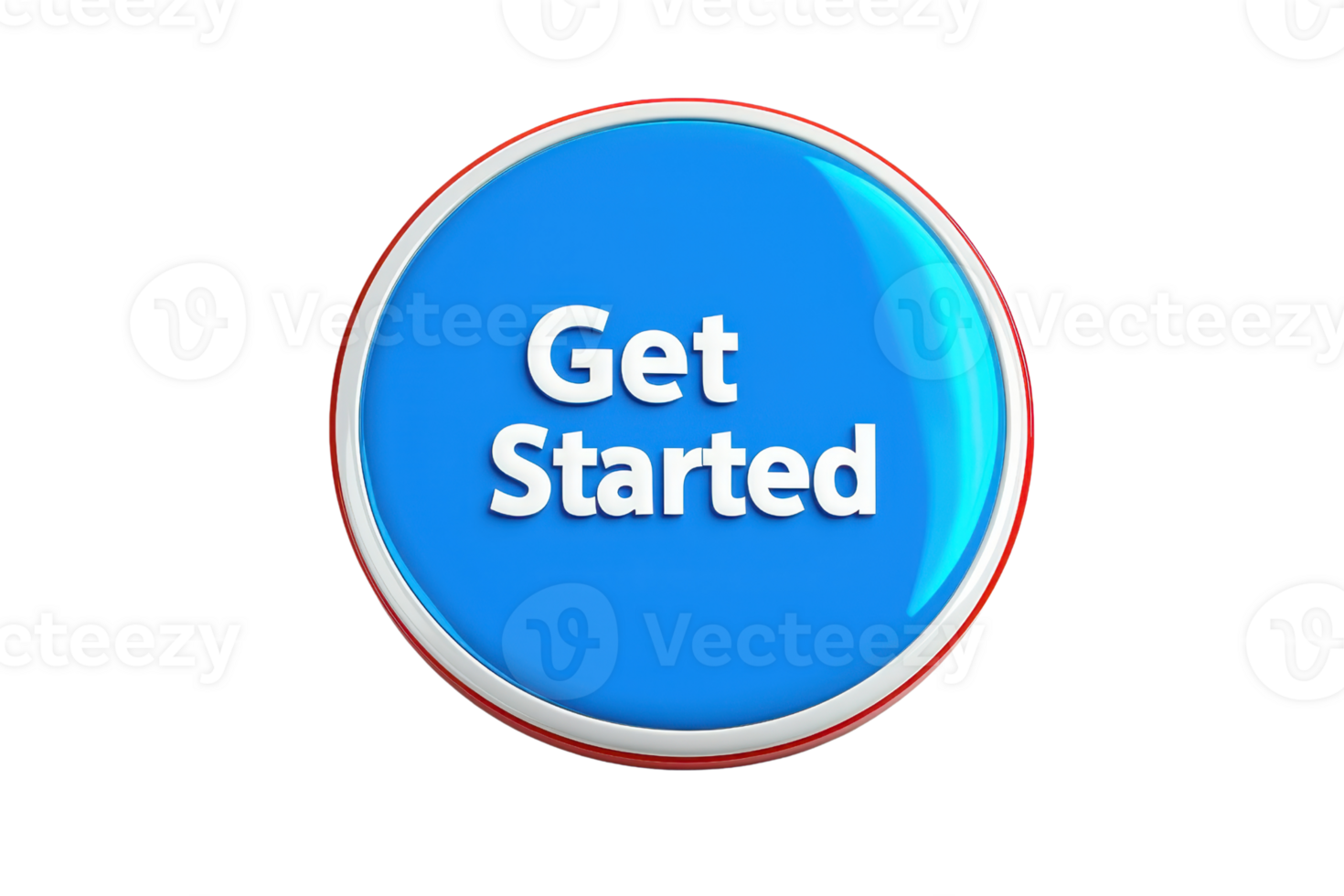 A blue button with the text Get Started prominently displayed in white. png