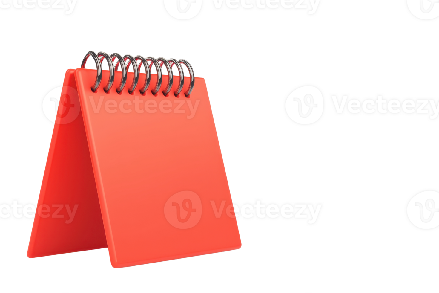 A vibrant red notepad with a spiral binding, designed for note-taking and reminders. png