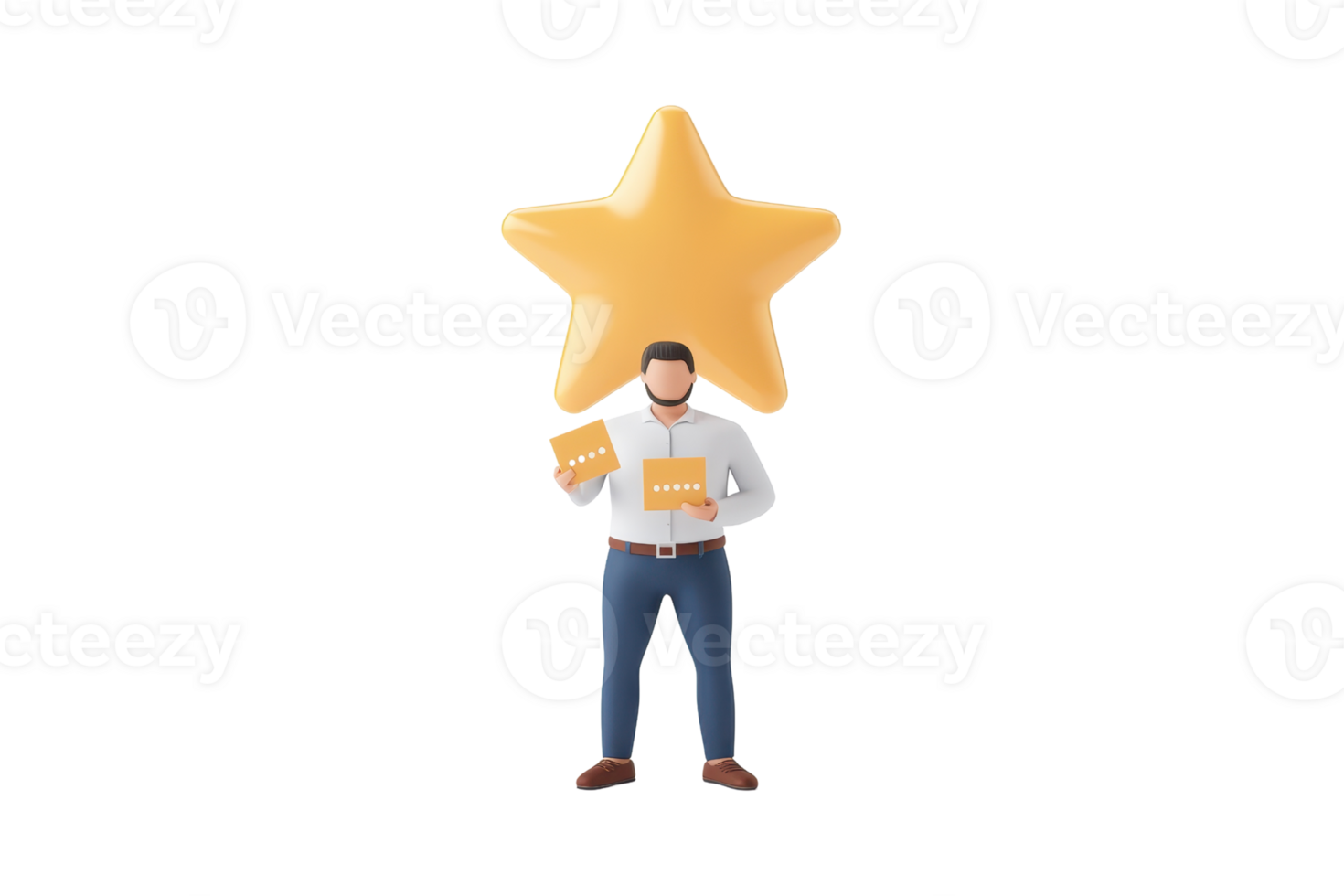 uma pessoa segurando uma certificado com uma Estrela acima seus cabeça, simbolizando realização e reconhecimento. png
