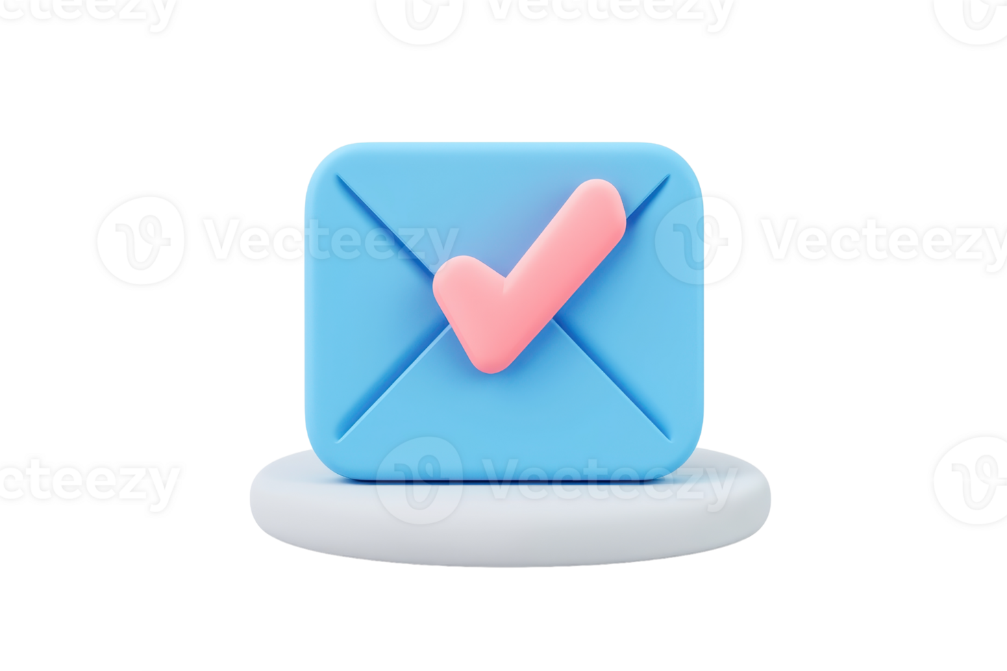 A colorful envelope with a checkmark symbol, indicating successful delivery or approval of a message. png