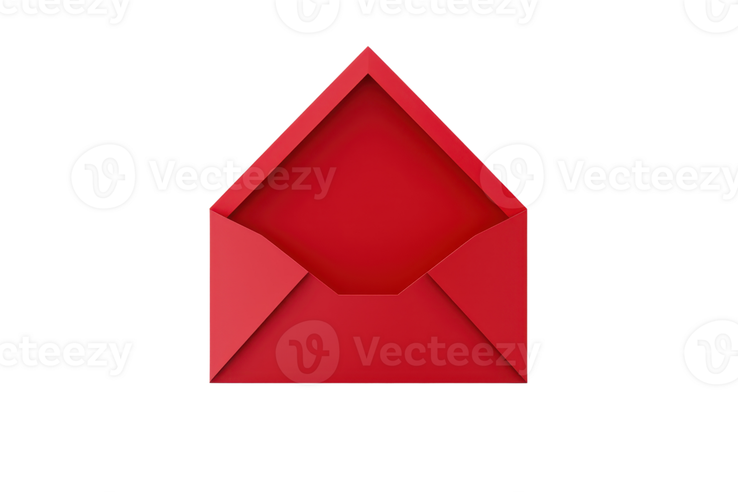 A vibrant red envelope with a peaked flap, symbolizing communication and messages. png
