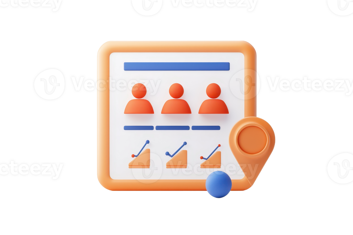 A visual representation of a user interface featuring icons of people, checkmarks, and a location pin, suggesting a focus on user feedback or data collection. png