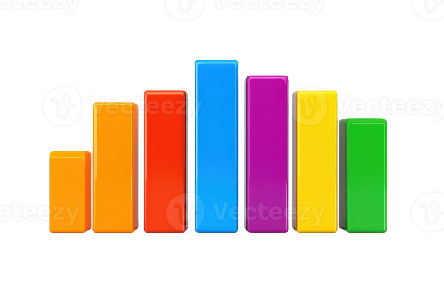 A vibrant series of vertical bars in various colors representing sound levels or frequency. png
