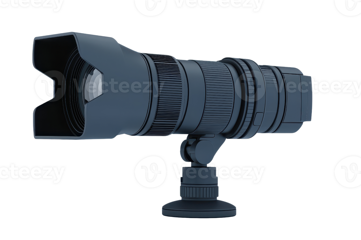 A detailed camera lens showcasing its intricate design and focus mechanism, emphasizing its professional photography capabilities. png